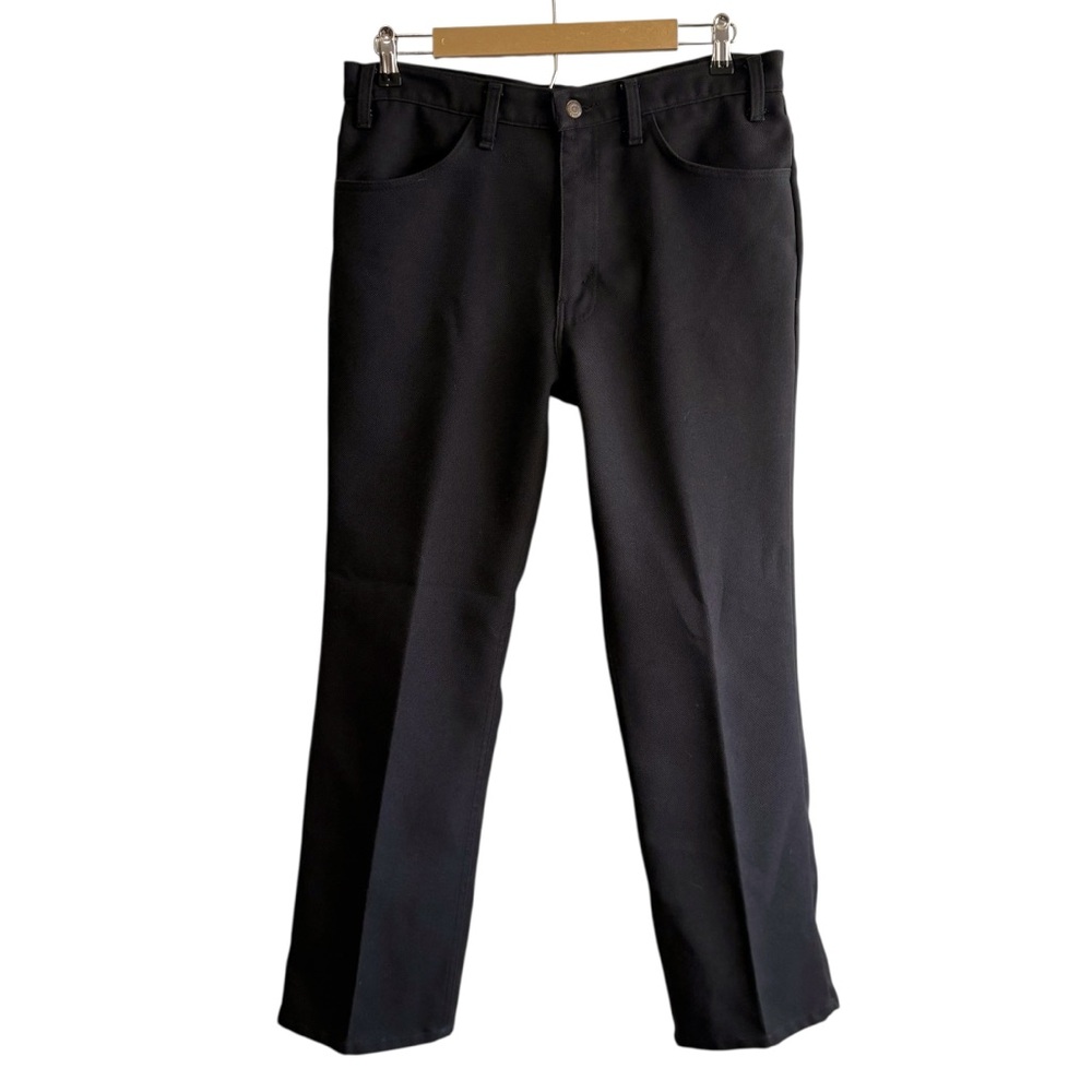 Vintage Levi’s Men’s Size 35 Black Straight Leg Slacks Made In USA Academia